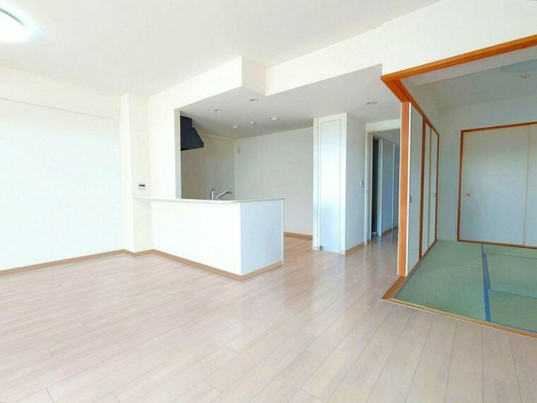 居間・リビング 【LDK】※画像はCGにより家具等の削除、床・壁紙等を加工した空室イメージです。