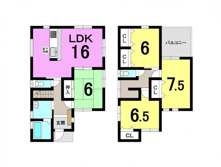 間取り図 全居室収納