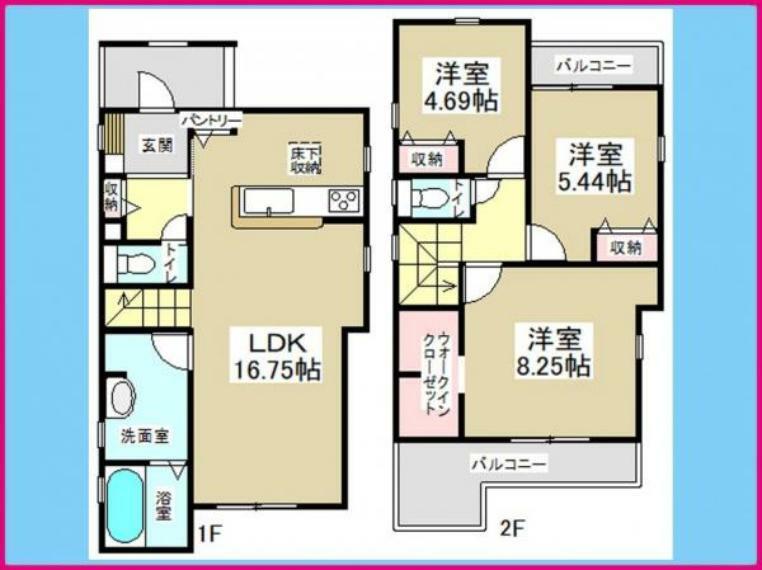 間取り図 2号棟　間取図