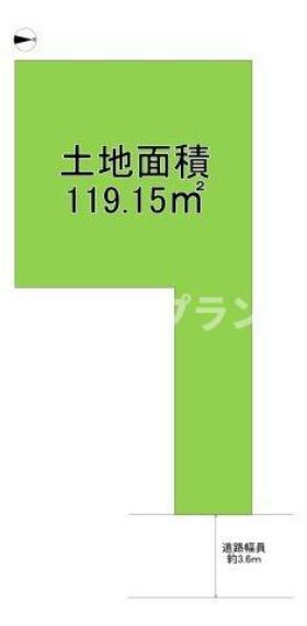 土地図面 土地面積119.15平米