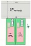 区画図 ■土地面積:103.90平米（31.43坪）の整形地  ■前面道路は北東側11.95m公道で車庫入れもスムーズ