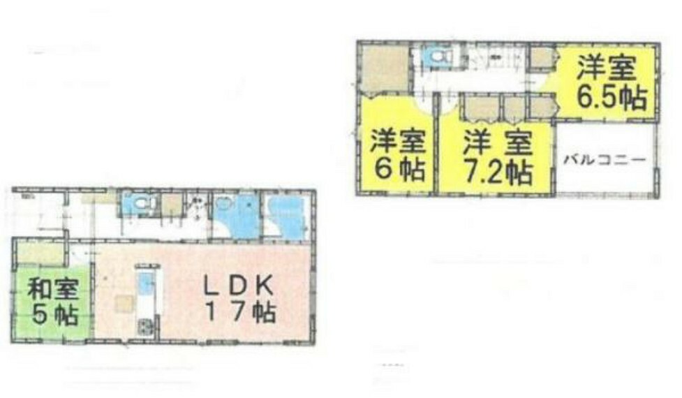 間取り図 収納豊富で片付けが苦手な方も安心の間取！