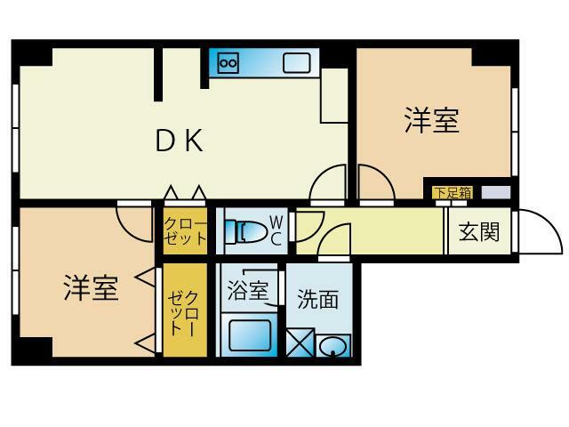 間取り図 専用庭付き1階のお部屋。 下の階への音を気にすることなく生活できます。