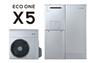 ECO ONE X5/ハイブリッド給湯・暖房システム  「ECO ONE X5」は、ガスと電気の良い部分を取り出して併用したハイブリッド給湯・暖房システム。スマートフォンアプリを活用して、屋内・外出先から給湯器や床暖房のリモコン操作、光熱費のチェックができます。