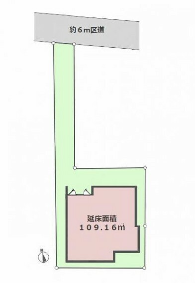 区画図 ■前面道路は開放的な北側6m公道