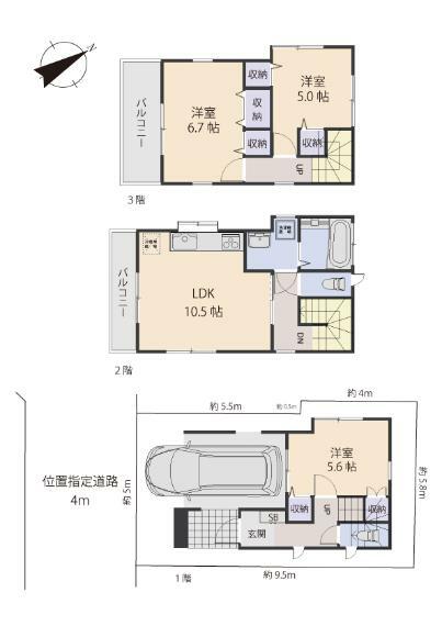 間取り図 全居室2面採光の4LDKです。クローゼットの充分な収納力で居住空間をゆったりと確保できます。 全居室2面採光の4LDKです。クローゼットの充分な収納力で居住空間をゆったりと確保できます。