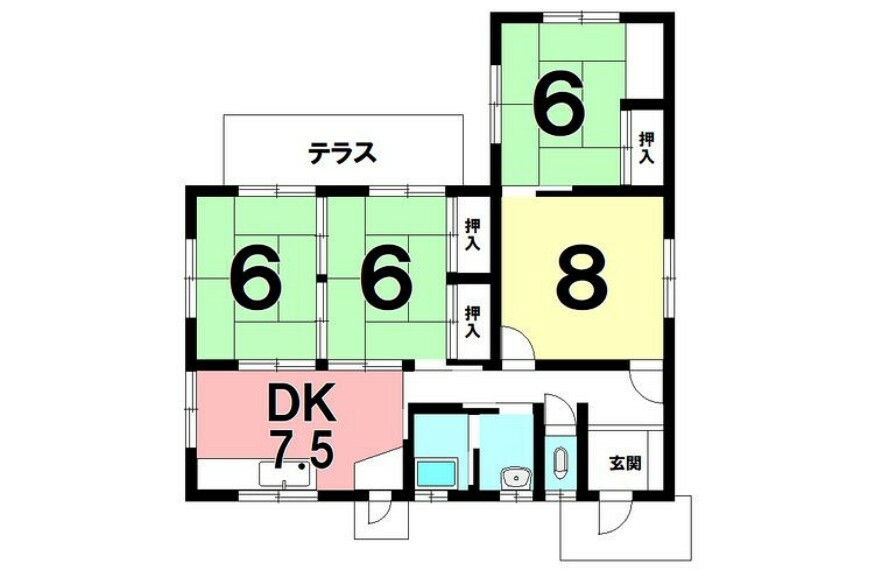 間取り図 4DK【建物面積82.79m2（25.04坪）】