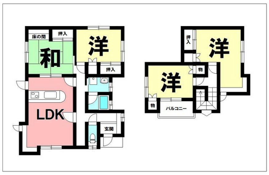 間取り図 4LDK【建物面積95.22m2（28.8坪）】即日室内のご見学が可能です！
