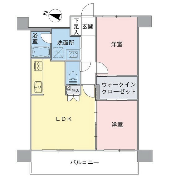 間取り図 2021年11月リフォーム実施済みのため室内状況良好です！【クロス全室張替え/床フローリング貼替/キッチン・浴室・トイレ・洗面化粧台・防水パン交換/建具交換等】