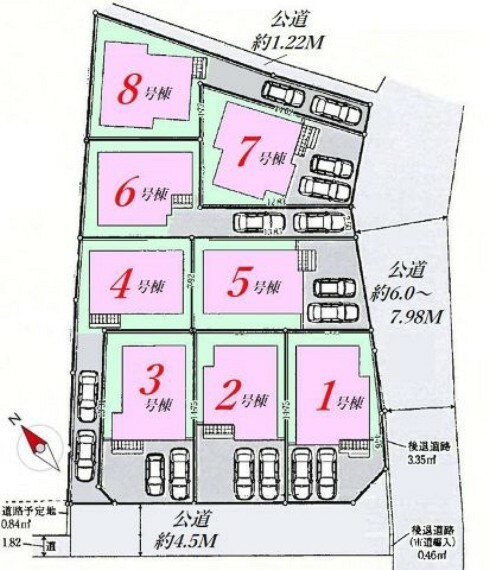 区画図 対象物件は3号棟です。