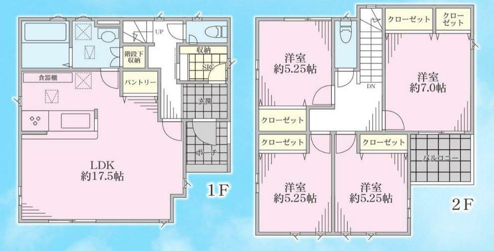 間取り図 3人から4人家族には、新築戸建3LDKよりも広くゆったりした暮らしが出来る4LDKがおすすめです。家の中が広いことで、家族全員で団らんのできるリビングの他、子供1人に1部屋を割り当てることも可能です。