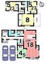 間取り図 1階は和室を合わせて22.5帖の大きなお部屋としても利用可能。全室に収納スペースを確保しました。
