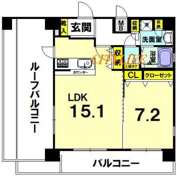 エイペックス京都室町(1LDK) 9階の間取り