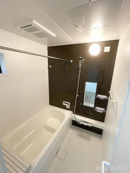 浴室 お子様と入ってものびのびと使えて親子のコミュニケーションもとれる1坪サイズのバスルーム。
