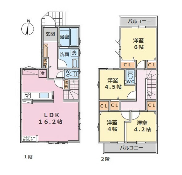 間取り図 ■建物面積:86.94平米の2階建て3LDK新築戸建  ■ご家族の成長に合わせて4LDKにできるフレキシブルタイプ