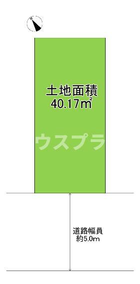 土地図面 土地面積　40.17平米