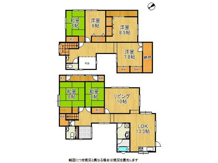 間取り図 部屋数豊富な6SLDKの間取りです！