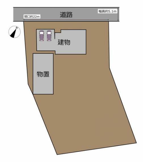 区画図 【区画図】車庫に2台駐車可能です。週末はもちろん、平日でもご案内可能です。（定休日の毎週火曜水曜日を除く）