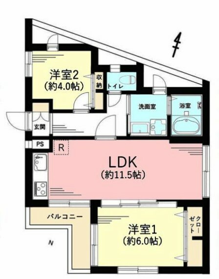 間取り図 大切なペットと一緒に暮らせます（規約あり）。太陽の光と心地よい風の通る南東角部屋。テレワークや趣味を満喫、セカンドハウスにもお考えいただけます。室内リノベーション。コンパクトながら機能性あふれるお部屋