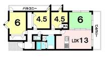 【空室】6階建て最上階・4LDK・専有面積74.25m2・ペット可・角部屋・宇栄原小学校まで徒歩7分！