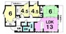 間取り図 【空室】6階建て最上階・4LDK・専有面積74.25m2・ペット可・角部屋・宇栄原小学校まで徒歩7分！