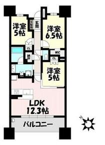3LDK 全居室に収納付きです！細かな収納もありお部屋を広く使えますね