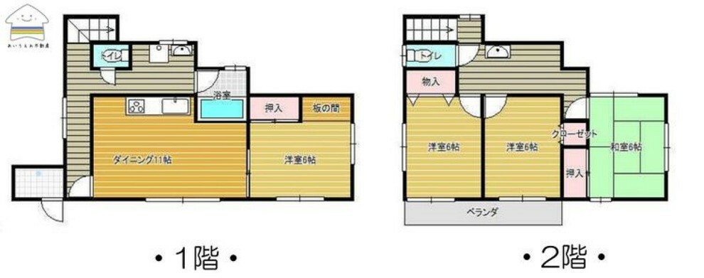 間取り図 3LDK水周りの動線がよい間取りです