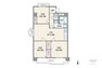 間取り図 間取りは専有面積72.3平米の3LDK。全居室6帖以上の広さが確保された、センターリビングプラン。バルコニーは3か所あり、全居室がバルコニーに面しています。