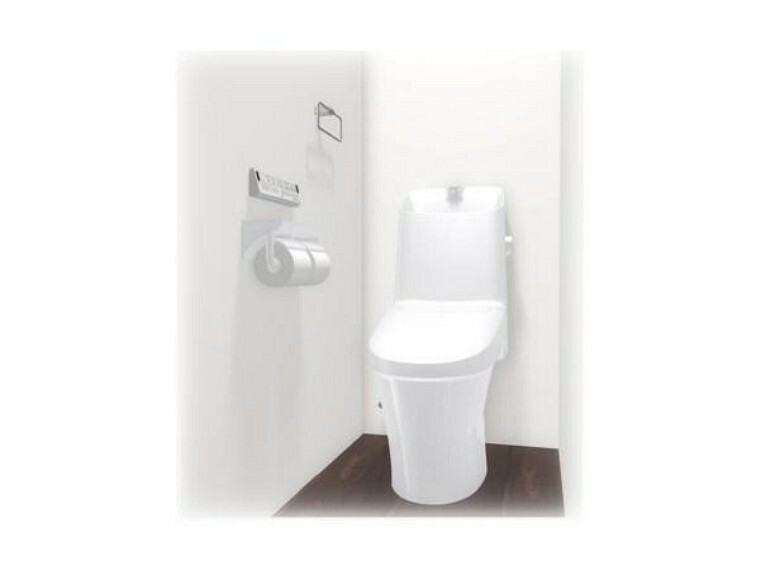専用部・室内写真 【トイレイメージ画像】ベーシアシャワートイレ。強力洗浄の超節水、アクアセラミックでお掃除ラクラクな衛生陶器。お手入れしやすい機能のあるトイレです。