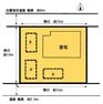 区画図 【リフォーム後/区画図】住宅の西側には駐車縦列駐車2台と南側に1台にて合計3台可能です。来客時も敷地内に停められそうですね。