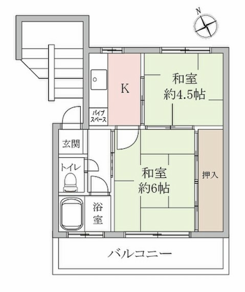 間取り図 【2K】初めての投資物件としていかがでしょうか！