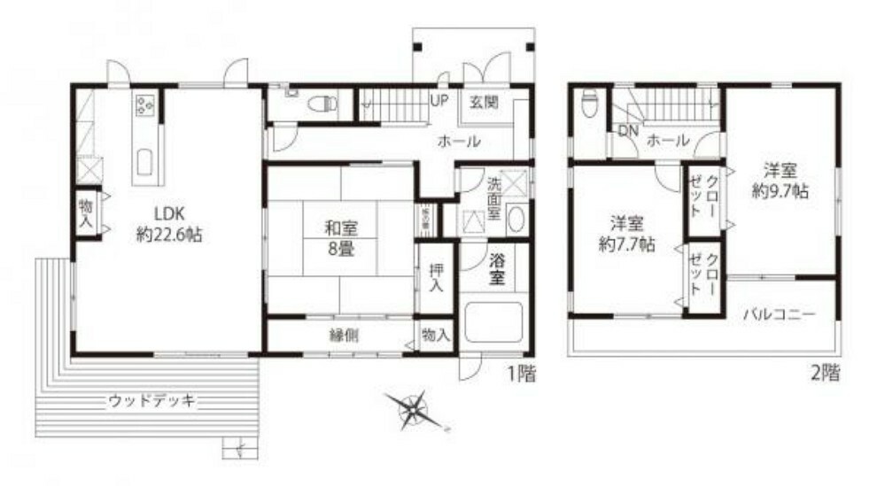 伊東市瓶山2丁目(3LDK)の間取り