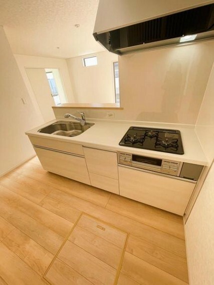 キッチン 調理スペースも広く、使い勝手がいいシステムキッチンです！