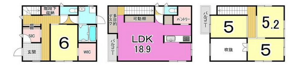 間取り図 【間取り】4LDK＋WIC