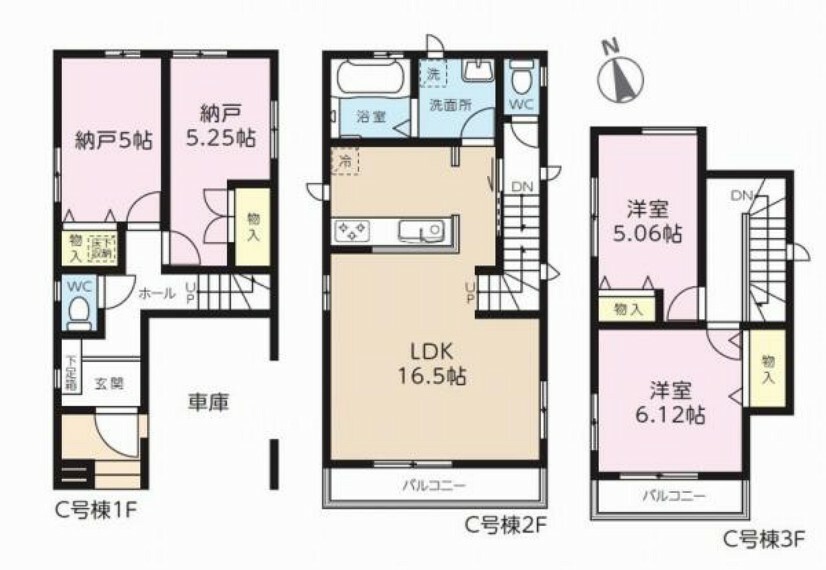 間取り図 C号棟　間取図