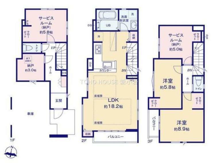 間取り図 2LDK＋3S（納戸）