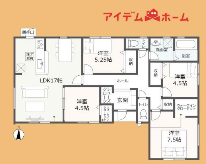 間取り図 1号棟間取り