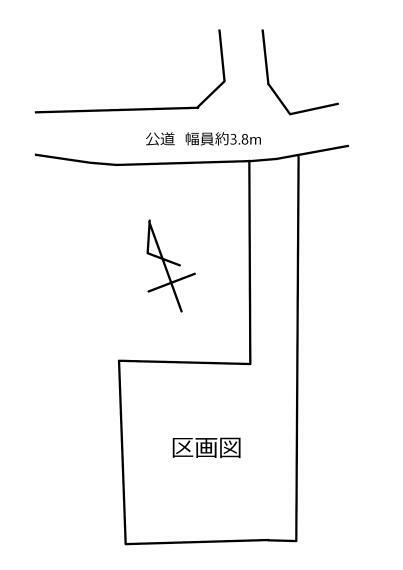 区画図 122坪の土地