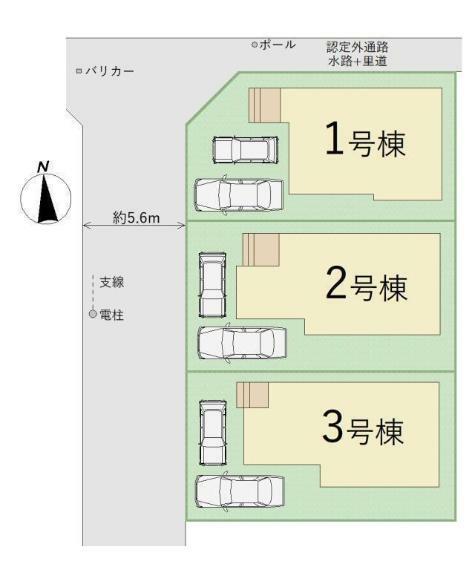 区画図 区画図 1棟1棟違った表情を持つ、豊かなデザイン