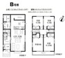 間取り図 B号棟:建物面積96.05m2大型のパントリーのある収納豊富プラン