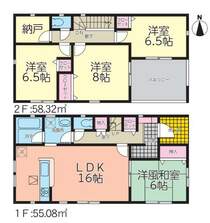 【6号棟間取り図】4SLDK＋SIC　建物面積113.40平米（34.36坪）