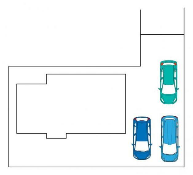 区画図 駐車3台可能です。