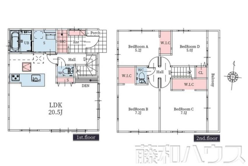 間取り図 1号棟　間取図　【小牧市小牧1丁目】