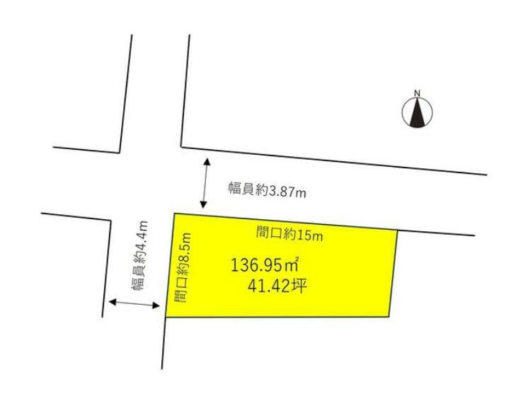 土地図面 136.95m2（41.42坪）