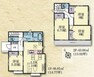 参考プラン間取り図 参考建物面積91.91平米、参考建物価格1,340万円（税込）。2階洋室は全室6帖以上のプランです。