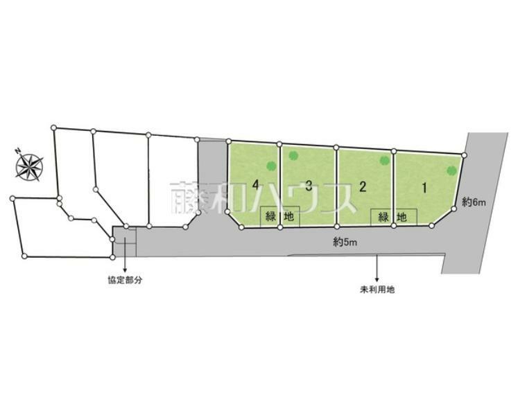 区画図 全体区画図　【東久留米市浅間町2丁目】完成施工例のご案内も可能ですので、是非お気軽にお問合せくださいませ。