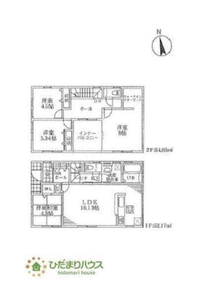 間取り図 お洒落な洋風和室付き！