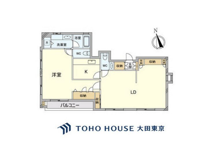 間取り図 1LDK、専有面積78.62m2