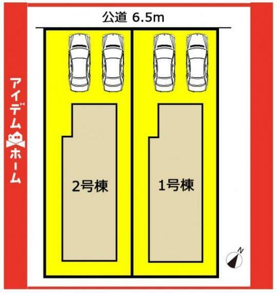 区画図 本物件は2号棟です