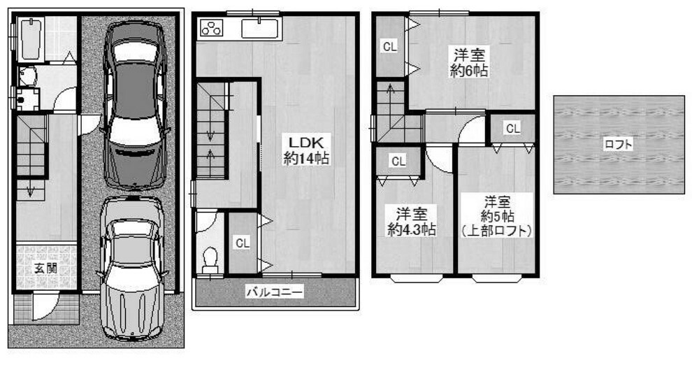 間取り図 間取り　3LDK